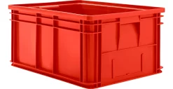 Stapelkasten Serie 14/6-1, Aus PP, Mit Griffmulde, Inhalt 71 L, Rot