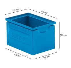 Stapelkasten Serie ST14/6-4, Aus Stahl, Inhalt 3,2 L, Ideal F. Schwere Güter, Blau