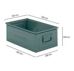 Stapelkasten Serie ST14/6-A, Aus Stahl, Inhalt 27,7 L, Ideal F. Schwere Güter, Lackiert