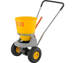 Streuwagen CEMO, Behältervolumen 20 L, Streubreite 1-4 M, Streumenge 6-stufig Einstellbar, Klappbarer Stützfuß, Schiebegriff Höhenverstellbar