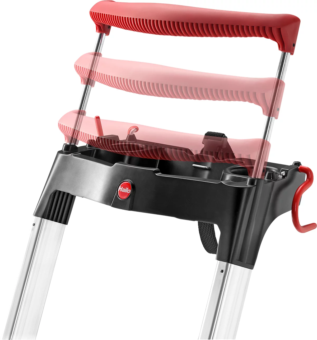 Stufen-Stehleiter Hailo L100 TopLine, EN 131, Mit Multifunktionsschale & Haltebügel, Bis 150 Kg, 3 Stufen 2 Stufen-Stehleiter Hailo L100 TopLine, EN 131, Mit Multifunktionsschale & Haltebügel, Bis 150 Kg, 3 Stufen – Bild 2