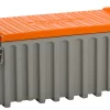 Transport- Und Pritschenbox CEMO CEMbox 250, Polyethylen, 250 L, L 1240 X B 600 X H 570 Mm, Stapelbar, Kranbar, Grau/orange