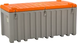 Transport- Und Pritschenbox CEMO CEMbox 750, Polyethylen, 750 L, L 1700 X B 840 X H 800 Mm, Stapelbar, Grau/orange