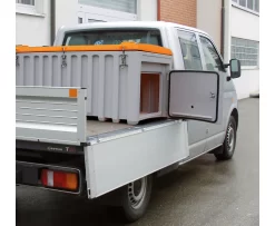 Transport- Und Pritschenbox CEMO CEMbox 750, Polyethylen, 750 L, L 1700 X B 840 X H 800 Mm, Stapelbar, Mit Seitentür, Grau/orange -Lager und Betriebslager transport und pritschenbox cemo cembox 750 polyethylen 750 l l 1700 x b 840 x h 800 mm stapelbar mit seitentuer grau orange img SI 460409 C A8