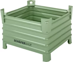 Transport- Und Stapelbehälter Schäfer Shop Select, B 845 X T 540 X H 665 Mm, Resedagrün RAL 6011, Bis 1500 Kg