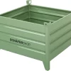 Transport- Und Stapelbehälter Schäfer Shop Select, Mit Festen Wänden, B 850 X T 550 X H 670 Mm, Resedagrün RAL 6011, Bis 800 Kg