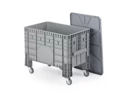 Transport- Und Stapelgroßbehälter, Ohne Deckel, Fahrbar, 285 L