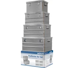 Transportbehälter SET, Aluminium, 4 Teilig