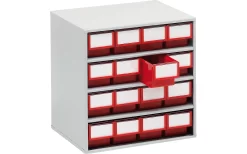 TRESTOn Schubladenmagazin 1630, 16 Schubladen, T 300 Mm, Rot