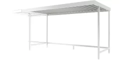 Überdachungssystem Modell Leipzig, Einseitig, Anbaueinheit, T 2200 Mm, B 4300 Mm, Verzinkt