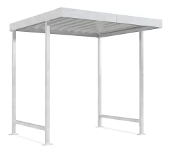 Überdachungssystem Modell Leipzig, Einseitig, Grundeinheit, T 2200 Mm, B 2250 Mm, Verzinkt