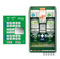 Verbandskasten PLUM QuickSafe Complete, Augenspülung-/ampullen, Wundkompressen, Wundreinigungstücher, Pflaster & Brandgel