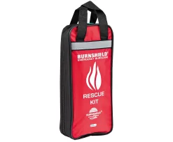 Verbrennungsset Burnshield Rescue Kit, 16-teilig, Kompressen/Gels/Handschuhe/Schere, Nylontasche, B 140 X T 90 X H 330 Mm, Rot