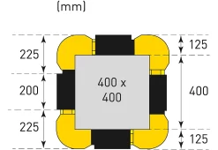 Verlängerungselement Für Kunststoffsäulenschutz, 200 Mm, Polyethylen, B 200 X H 1100 Mm -Lager und Betriebslager verlaengerungselement fuer kunststoffsaeulenschutz 200 mm polyethylen b 200 x h 1100 mm img SI 125538 D cut