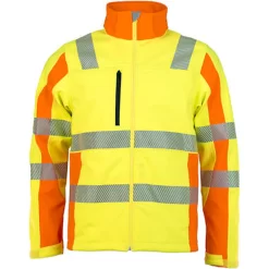 Warnschutz-Softshelljacke "Tom", Gelb/orange, XS
