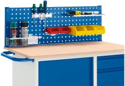 Werkbank Mit Schrank, 4 Schublade Und Multiwand/Lochmodulplatte -Lager und Betriebslager werkbank mit schrank 4 schublade und multiwand lochmodulplatte img SI 154418 C cut