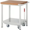 Werkbank Serie 8000, Fahrbar, Absenkbar, Ablageboden, B 750 X T 700 X H 880 Mm