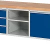 Werkbank Serie 8563, 3 Schubladen, 1 Fachboden, Tür Mit Fachboden, T 700 Mm