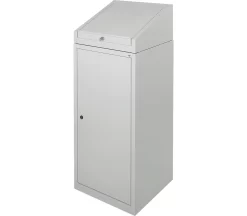 Werkzeugschrank Mit Schreibpult, Flügeltür, 2 Böden, 1 Schub, B 500 X T 500 X H 1200 Mm, Abschließbar, Lichtgrau